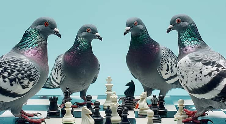 Quiz: How many pigeons can you outsmart in a chess match?